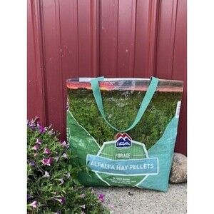 Upcycled Feed Bag Tote Bag | Recycled IFA Alfalfa Hay Sack Market Bag